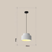 Wabi-Sabi Style Resin Cream Pendant Lamp
