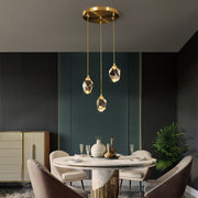 Luxurious Crystal Gold Raindrop Pendant Lamp