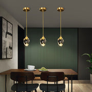 Luxurious Crystal Gold Raindrop Pendant Lamp