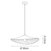 Wabi-Sabi Vintage Lotus Leaf White Pendant Lamp