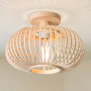 Scandi Simple Farmhouse Wood Ceiling Lamp Entrance Hall