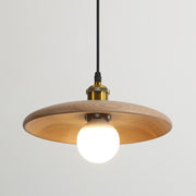 Round Solid Wood Ceiling Pendant Light