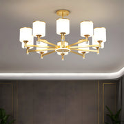 Multi Heads Luxurious Glass Ceiling Light for Living Room