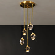 Luxurious Crystal Gold Raindrop Pendant Lamp