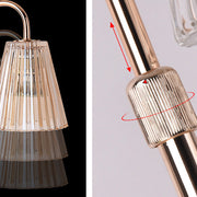 Contemporary Nordic Brown Glass Bedroom Mini Warming Candle Lamp