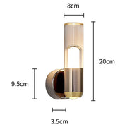 Modern Clear Hardware Bedside Wall Light