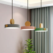 Modern Wooden LED Adjustable Pendant Light