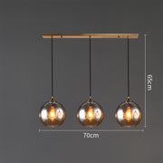 Small Ball Glass Pendant Light for Dining Room