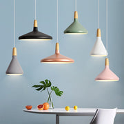 Modern Nordic Macaron Creative Wooden Pendant Lamp