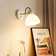 Modern White Glass Wall Light For Bedroom