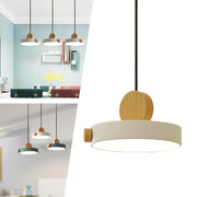 Modern Wooden LED Adjustable Pendant Light