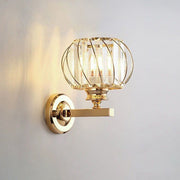 Contemporary Round Crystal Hallway Wall Light