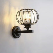 Contemporary Round Crystal Hallway Wall Light