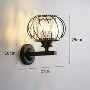 Contemporary Round Crystal Hallway Wall Light