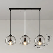 Modern Simple Metal Glass Dining Room Pendant Light