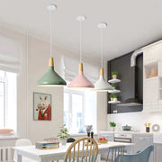 Modern Nordic Macaron Creative Wooden Pendant Lamp