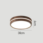 Nordic Decor Brown Round Wood LED Living Room Ceiling Lamp
