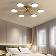 Modern Nordic Wooden LED Ceiling Light for Living Room