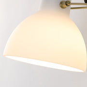 Modern White Glass Wall Light For Bedroom