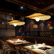 Wabi-Sabi Vintage Lotus Leaf White Pendant Lamp
