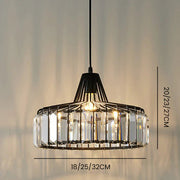 Modern Black Crystal Pendant Light