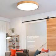 Wood LED Dimmable Ceiling Lamp