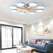 Modern Nordic Wooden LED Ceiling Light for Living Room