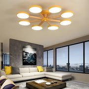 Modern Nordic Wooden LED Ceiling Light for Living Room