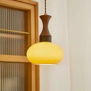 Retro Yellow Glass Pendant Lamp