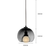 Contemporary Simple Glass Globe Kitchen Island Pendant Lights
