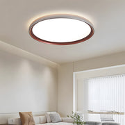 Minimalist Circle Design Brown LED Bedroom Ceiling Lights