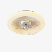 White Round Design Bedroom Ceiling Fan With LED Lighting