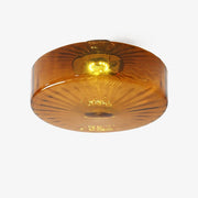 Medieval Glass Corrugated Ceiling Light