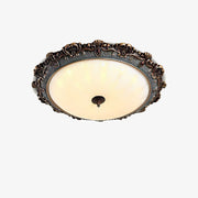 Retro Resin Round Glass Ceiling Light