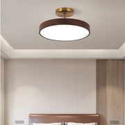 Walnut LED Semi-Flush Dimmable Ceiling Lamp