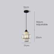 Exquisite Black or Gold Glass Pendant Light