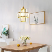 Exquisite Black or Gold Glass Pendant Light