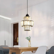Exquisite Black or Gold Glass Pendant Light
