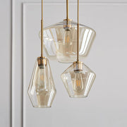 Industrial Multi-shape Glass Living Room Pendant Light