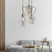 Industrial Multi-shape Glass Living Room Pendant Light