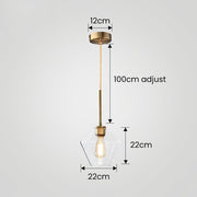 Industrial Multi-shape Glass Living Room Pendant Light