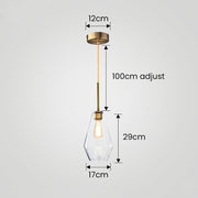 Industrial Multi-shape Glass Living Room Pendant Light