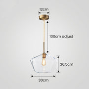 Industrial Multi-shape Glass Living Room Pendant Light