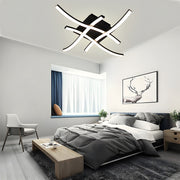 Sleek Curved Black LED Ceiling Lights for Living Room