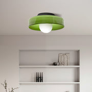Glass Round Flush Mount Kitchen Flush Ceiling Light