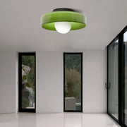 Glass Round Flush Mount Kitchen Flush Ceiling Light
