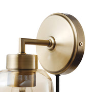 Industrial Retro Style Plug-In Glass Wall Sconce