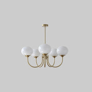 Bubble Pink Glass Marshmallow Chandelier -Homdiy