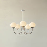 Bubble Pink Glass Marshmallow Chandelier -Homdiy