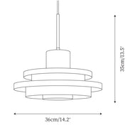 Nordic Style Double layer Bauhaus Equator Glass Pendant Lamp
